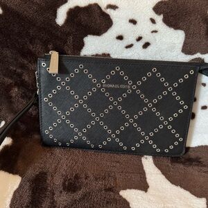 Michael Kors Black Eyelet Clutch